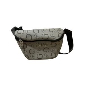 Guess Women's Cassius Grey Monogram Bum Santos Travel Belt Bag New with Tag